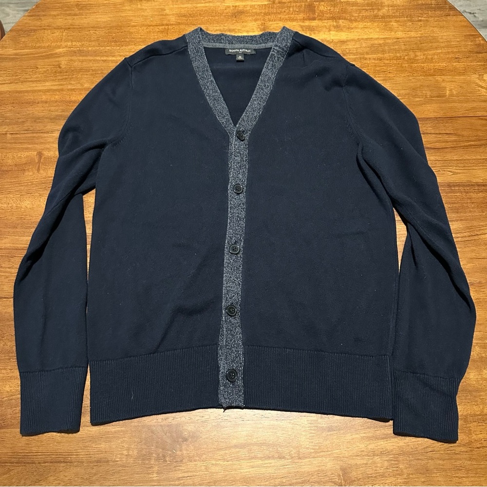 Banana Republic Cardigan Black and Gray Sz M